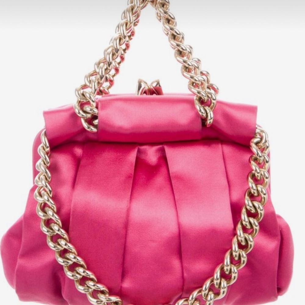 Christian Louboutin Satin Kiss-Lock Evening Bag